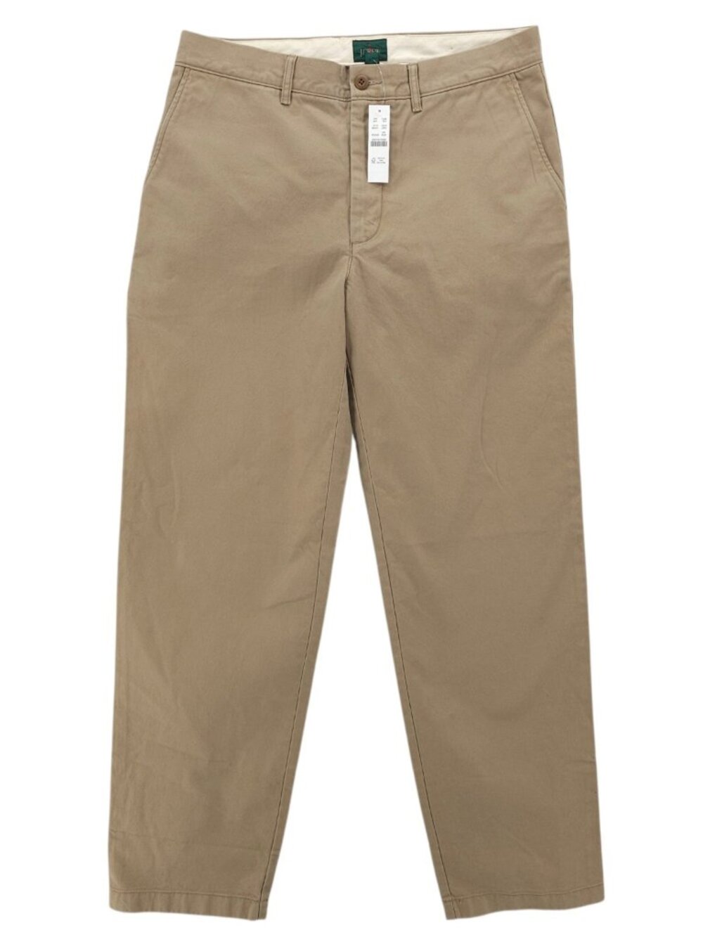 NWT J CREW Classic Chino Pant Khaki 100% Cotton BE611 Size 33x34